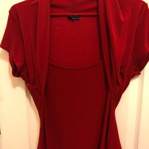Red blouse spandex nwot